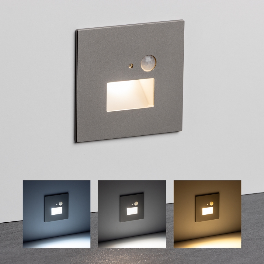 Світлодіодний світильник для сходів з датчиком руху LED/1,5W/230V 3000K/4000K/6500K