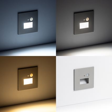 Світлодіодний світильник для сходів з датчиком руху LED/1,5W/230V 3000K/4000K/6500K