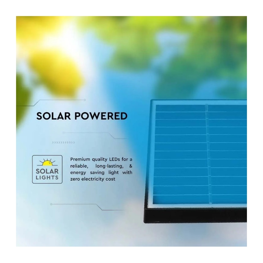 Світлодіодний світильник на сонячній батареї SPIKE LED/2W/5,5V IP65 3000K 1200 mAh