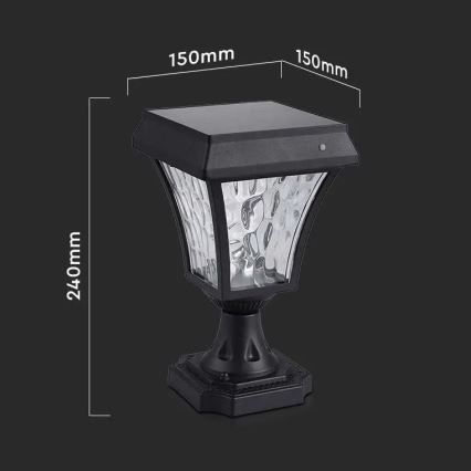 Світлодіодний світильник на сонячній батареї 3v1 LED/2W/5,5V 3000K/6000K IP65