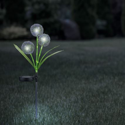 Світлодіодний світильник на сонячній батареї ALLIUM LED/1,2V 6500K 600 mAh IP44 чорний