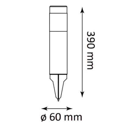 Світлодіодний світильник на сонячній батареї BART LED/1,2V 150 mAh IP44