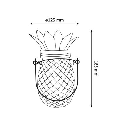 Світлодіодний світильник на сонячній батареї JAR LED/1,2V IP44 ананас