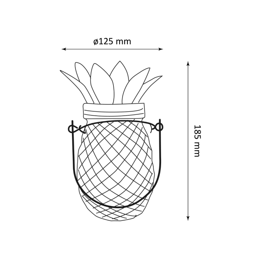 Світлодіодний світильник на сонячній батареї JAR LED/1,2V IP44 ананас