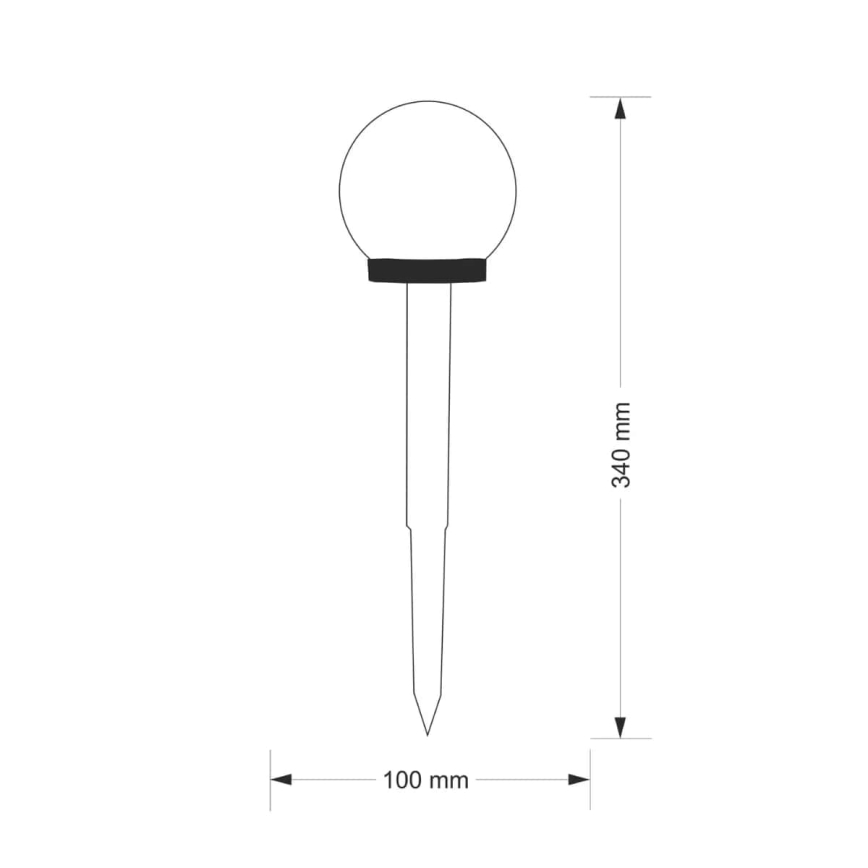 Світлодіодний світильник на сонячній батареї KULA LED/1,2V IP44