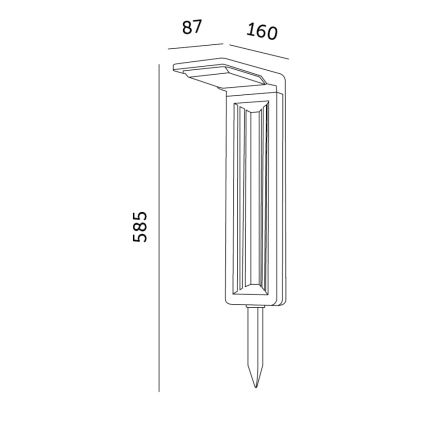 Світлодіодний світильник на сонячній батареї LED/0,2W/3,7V 6500K IP44 2200 mAh