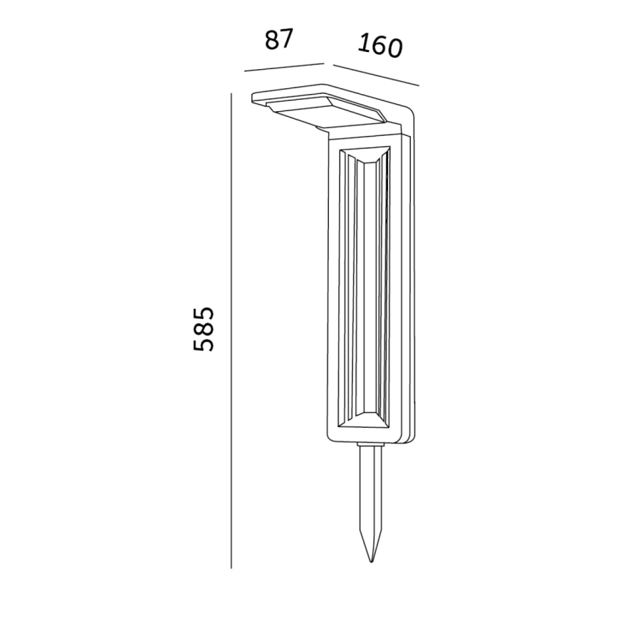 Світлодіодний світильник на сонячній батареї LED/0,2W/3,7V 6500K IP44 2200 mAh
