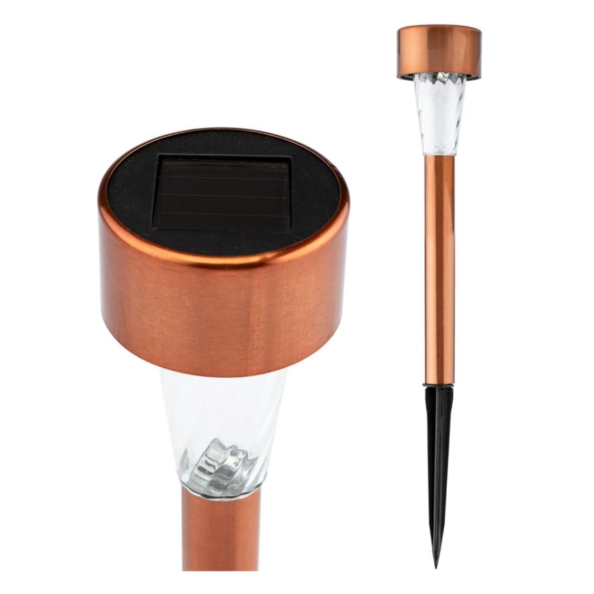 Світлодіодний світильник на сонячній батареї LED/2V 40 mAh IP44 мідний
