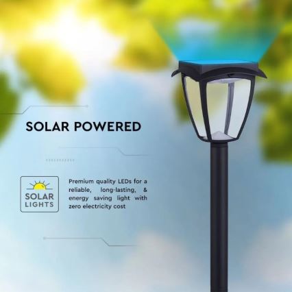 Світлодіодний світильник на сонячній батареї LED/2W/230V 93 см 3000/6000K IP65 2200 mAh