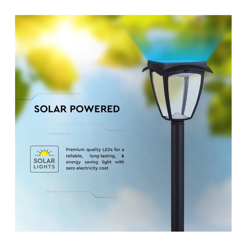 Світлодіодний світильник на сонячній батареї LED/2W/230V 93 см 3000/6000K IP65 2200 mAh