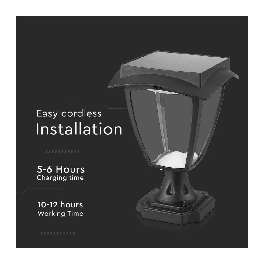 Світлодіодний світильник на сонячній батареї LED/2W/3,7V 3000/6000K IP65 2200 mAh