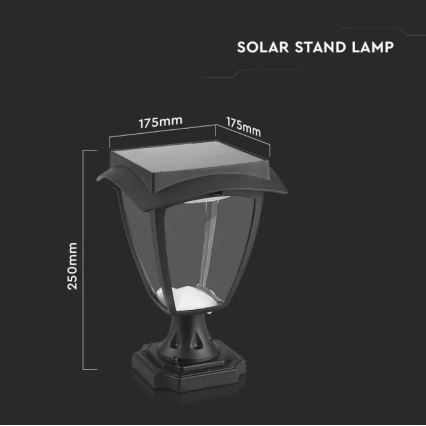 Світлодіодний світильник на сонячній батареї LED/2W/3,7V 3000/6000K IP65