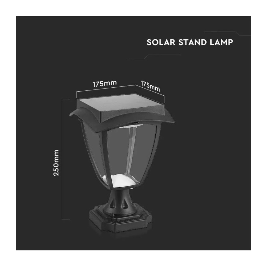 Світлодіодний світильник на сонячній батареї LED/2W/3,7V 3000/6000K IP65