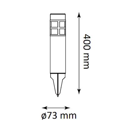 Світлодіодний світильник на сонячній батареї MARK LED/1,2V 200 mAh IP44