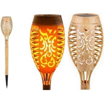 Світлодіодний світильник на сонячній батареї MINISPARK BAMBOO LED/1,8W/5,5V IP44 бежевий