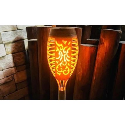 Світлодіодний світильник на сонячній батареї MINISPARK BAMBOO LED/1,8W/5,5V IP44 бежевий