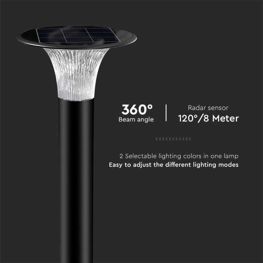 Світлодіодний світильник на сонячній батареї з датчиком LED/15W/3,2V 4000K/6000K IP65