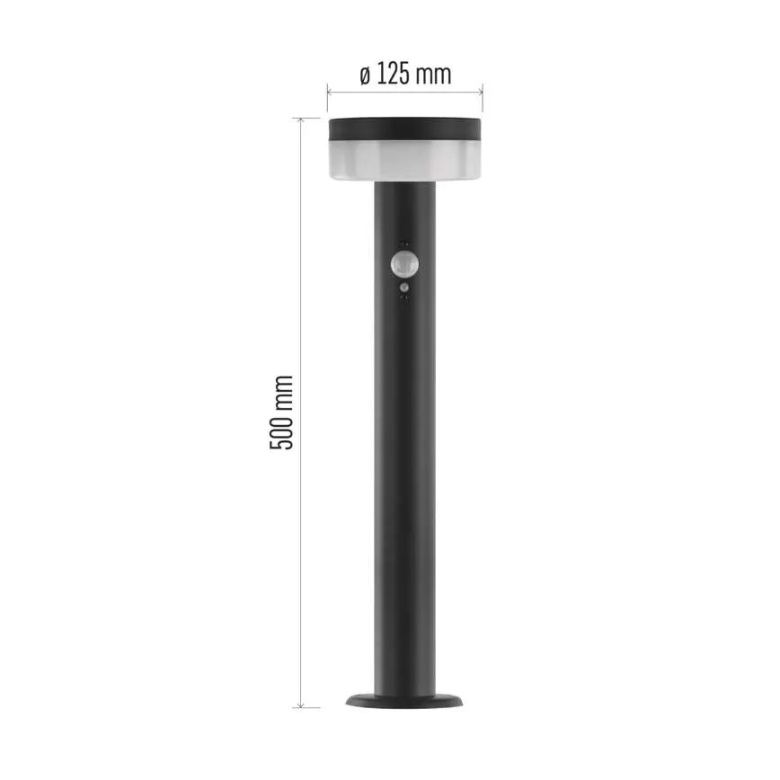 Світлодіодний світильник на сонячній батареї з датчиком LED/2W/3,7V 1200 mAh IP44 50 см