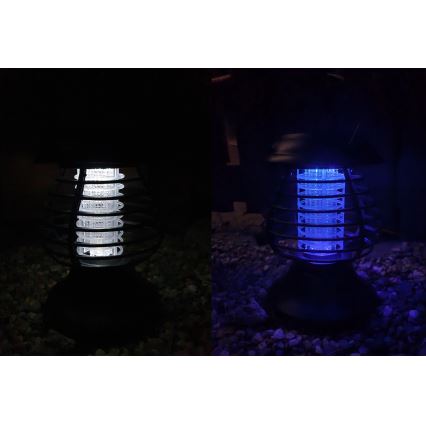 Світлодіодний світильник на сонячній батареї з пасткою для комах LED/1,2V 600 mAh IP44