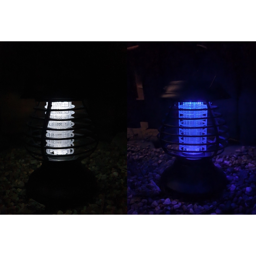 Світлодіодний світильник на сонячній батареї з пасткою для комах LED/1,2V 600 mAh IP44