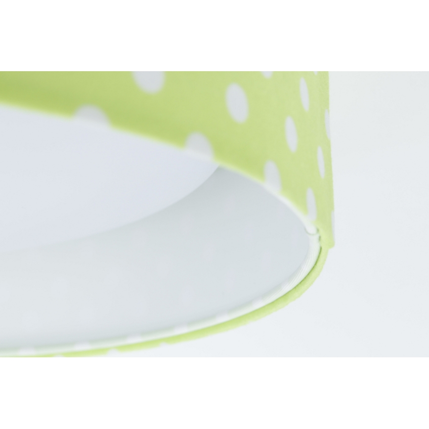 Світлодіодний світильник з регулюванням яскравості SMART GALAXY KIDS LED/24W/230V 3000-6500K в крапочку зелений/білий + дистанційне керування