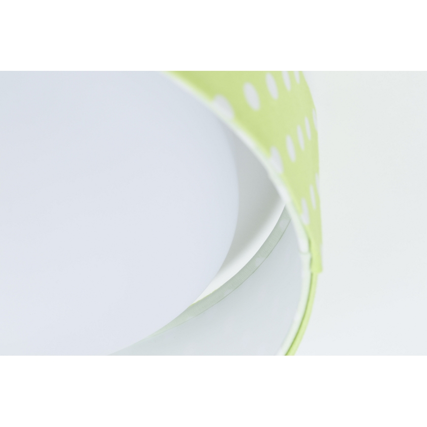 Світлодіодний світильник з регулюванням яскравості SMART GALAXY KIDS LED/24W/230V 3000-6500K в крапочку зелений/білий + дистанційне керування