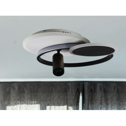 Світлодіодний стельовий світильник з регулюванням яскравості LED/65W/230V 3000-6500K білий/чорний + пульт дистанційного керування