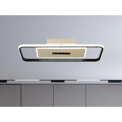 Світлодіодний стельовий світильник з регулюванням яскравості LED/75W/230V 3000-6500K білий/чорний + пульт дистанційного керування