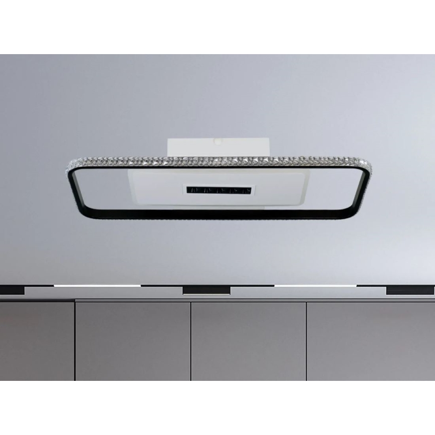 Світлодіодний стельовий світильник з регулюванням яскравості LED/75W/230V 3000-6500K білий/чорний + пульт дистанційного керування