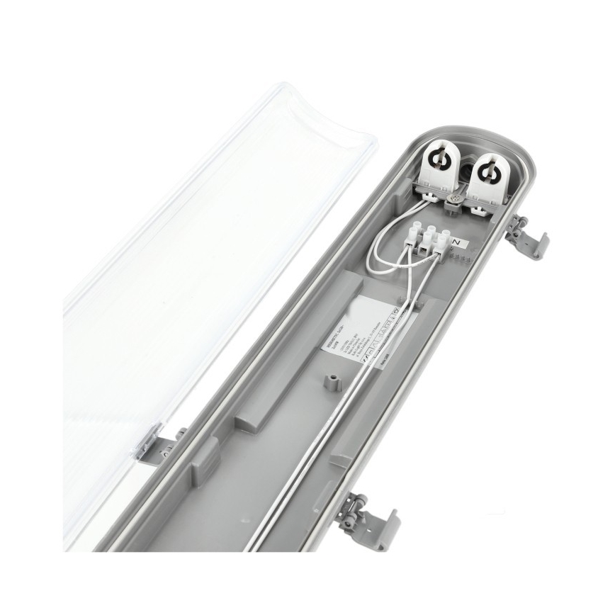 Світлодіодний технічний світильник для ламп T8, 2×G13, 18 Вт, 230 В, 5000 К, IP65, 127 см