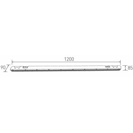 Світлодіодний технічний люмінесцентний світильник DUST LED/40W/230V 4000K 120 см IP65