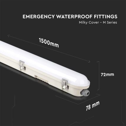 Світлодіодний технічний люмінесцентний світильник EMERGENCY LED/48W/230V 4000K 150см IP65