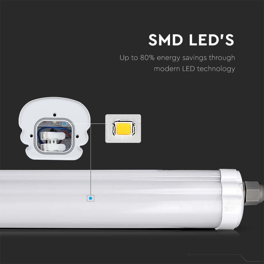 Світлодіодний технічний люмінесцентний світильник G-SERIES LED/18W/230V 6500K IP65 60 см