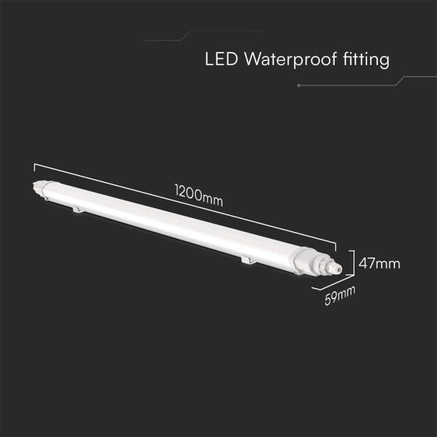 Світлодіодний технічний люмінесцентний світильник LED/36W/230V 4000K IP65 120 см