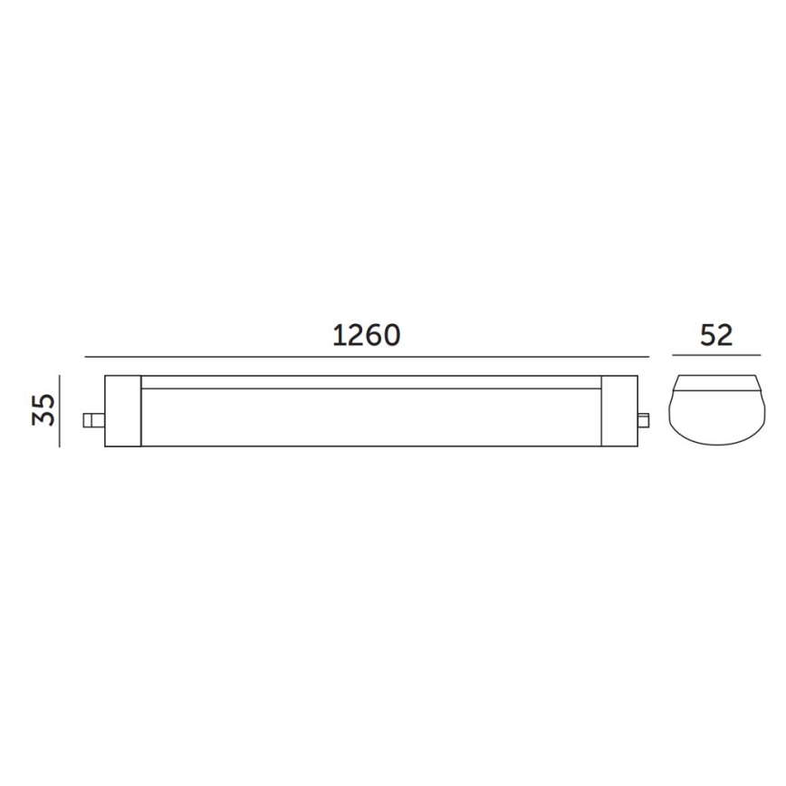 Світлодіодний технічний люмінесцентний світильник LED/36W/230V IP65 4000K 126 см