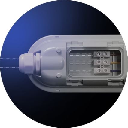 Світлодіодний технічний люмінесцентний світильник LIMEA GIGANT LED/38W/230V IP65 1190мм чорний