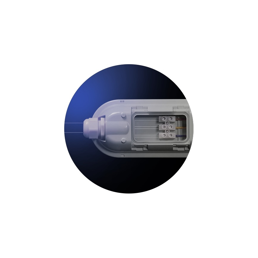 Світлодіодний технічний люмінесцентний світильник LIMEA GIGANT LED/38W/230V IP65 1190мм чорний