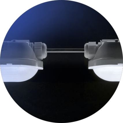 Світлодіодний технічний люмінесцентний світильник LIMEA GIGANT LED/38W/230V IP65 1190мм чорний