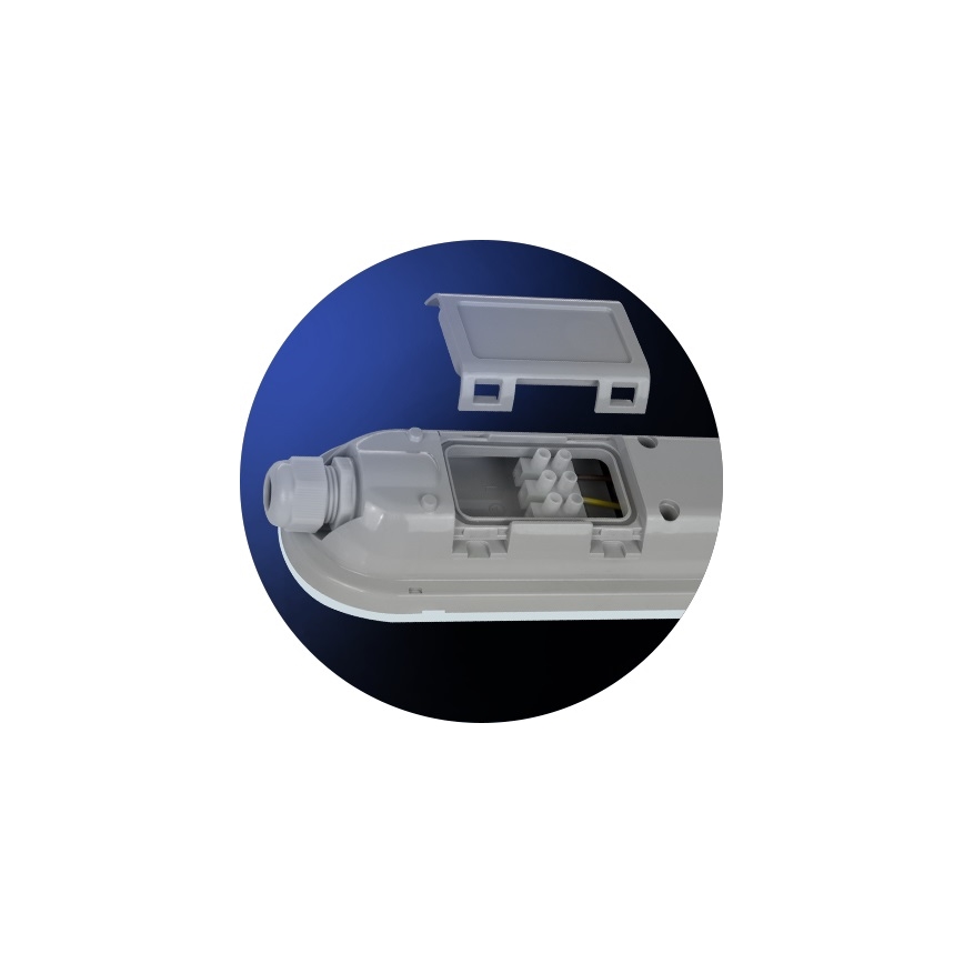 Світлодіодний технічний люмінесцентний світильник LIMEA GIGANT LED/38W/230V IP65 1190мм чорний