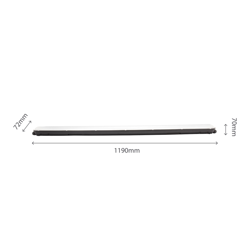 Світлодіодний технічний люмінесцентний світильник LIMEA GIGANT LED/38W/230V IP65 1190мм чорний