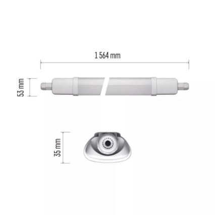 Світлодіодний технічний світильник LED/45W/230V IP65 4000K 156,4 см