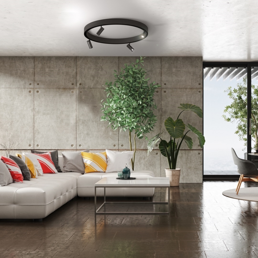 Світлодіодний точковий світильник для трекової системи MAGNETIC TRACK LED/7W/48V 4000K чорний