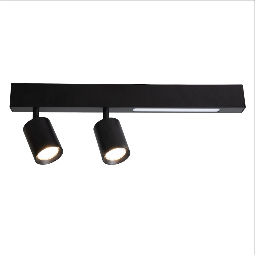 Світлодіодний точковий світильник MAGNET LED/5W/230V + 2xGU10/60W 3000/4000K чорний