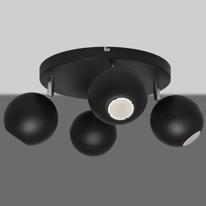 Світлодіодний точковий світильник MIDWAY 4xGU10/6,5W/230V чорний