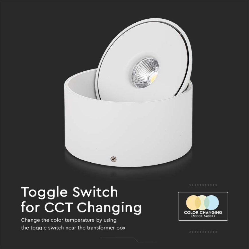 LED Гнучкий точковий світильник LED/28W/230V 3000/4000/6400K CRI 90 білий