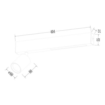 Світлодіодний точковий світильник MAGNET LED/5W/230V + 1xGU10/60W 3000/4000K чорний