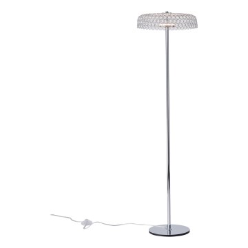 Світлодіодний торшер LED/10W/230V 3000K глянцевий хром
