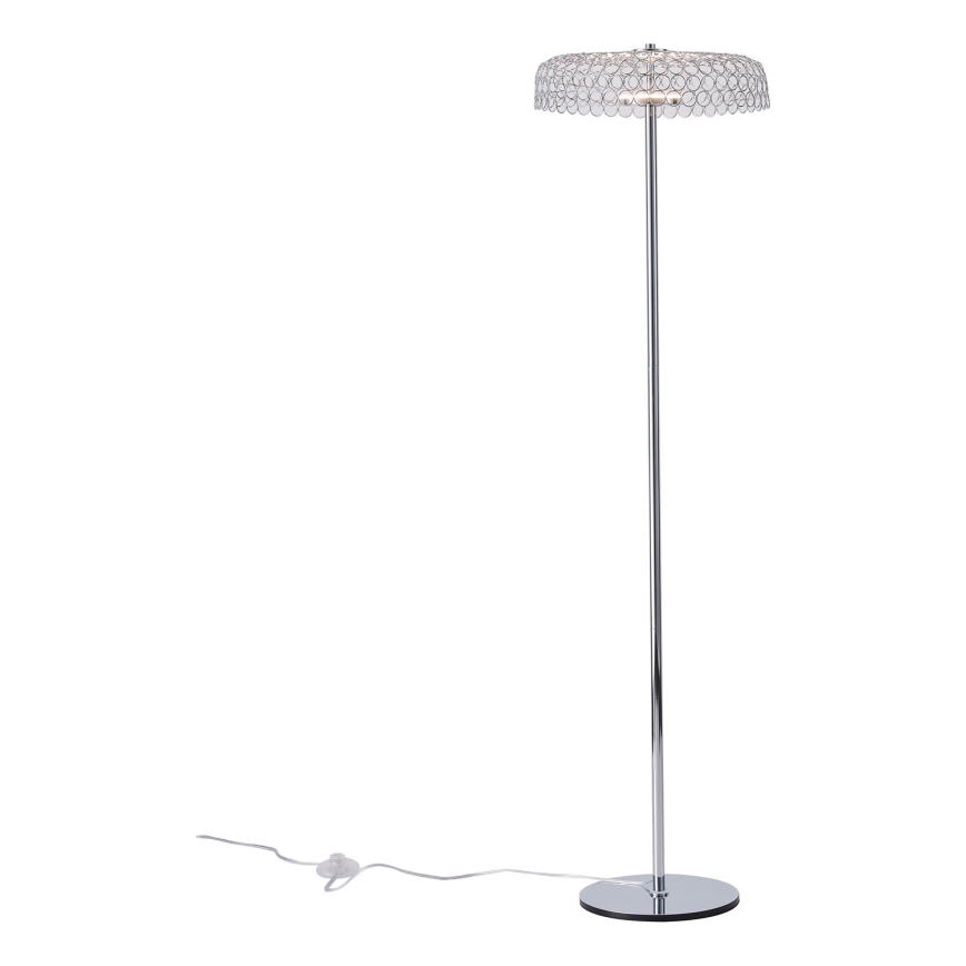 Світлодіодний торшер LED/10W/230V 3000K глянцевий хром