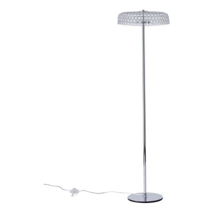 Світлодіодний торшер LED/10W/230V 3000K глянцевий хром