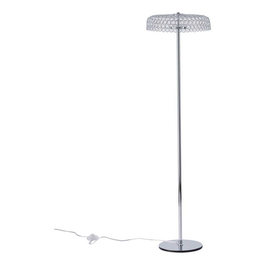 Світлодіодний торшер LED/10W/230V 3000K глянцевий хром